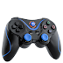 Wireless Game Bluetooth Joystick Controller For Sony PS3 Playstation 3 laptop Doubleshock Black-Blue