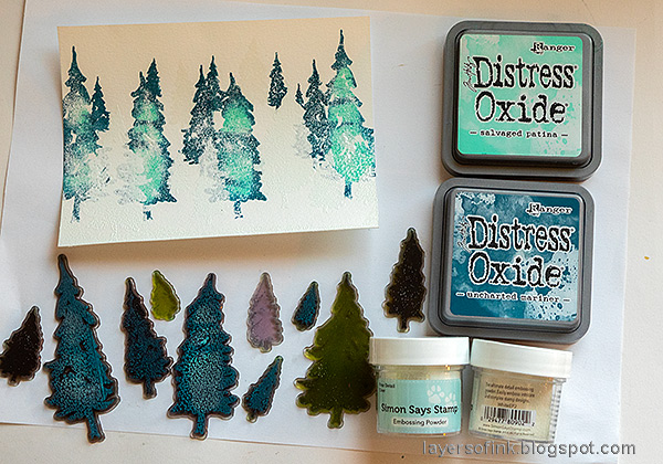 Layers of ink - Winter Forest Card by Anna-Karin Evaldsson. Stamp with Simon Says Stamp Winter Forest.