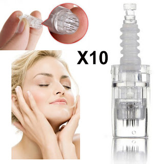 10 pcs Needles Cartridge tip for Auto Derma Micro Needle Stamp Pen ctg