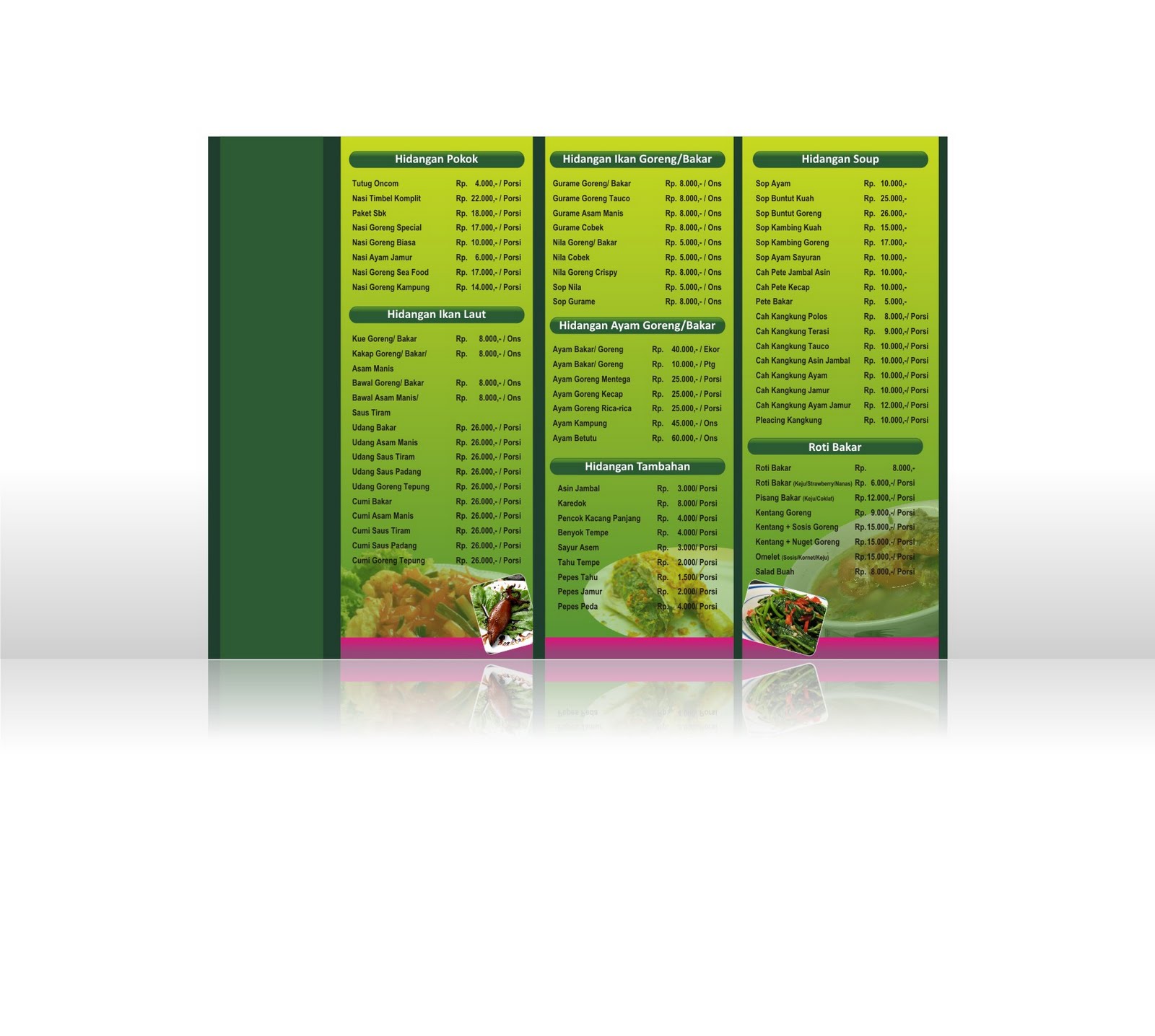 Iseng Iseng Desain  Contoh Desain  Menu  Makanan