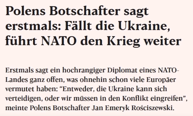 Fällt die Ukraine machen Polen und die NATO weiter