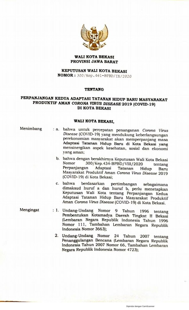 PEMKOT BEKASI PERPANJANG MASA ATHB, INI BATASNYA