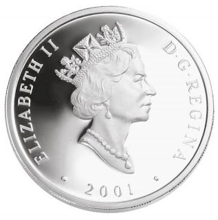 Canada 20 Dollars Silver Coin 2001 Queen Elizabeth II