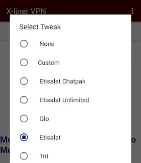 Etisalat Settings For X-Liner VPN