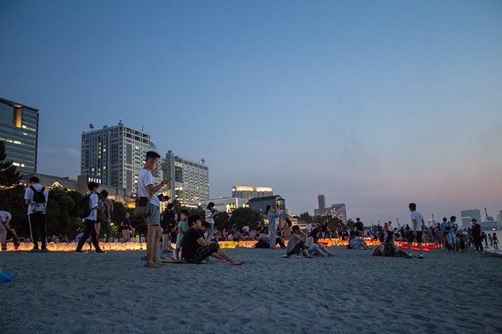 Lantern festival at Odaiba Beach
