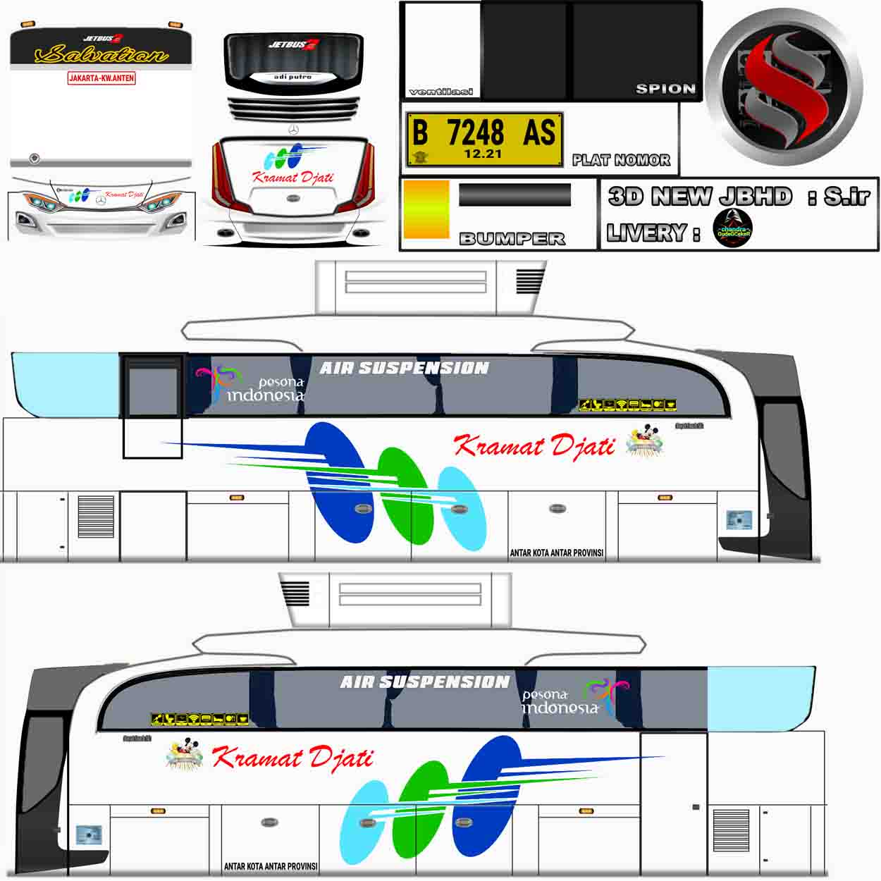 livery bussid kramat jati