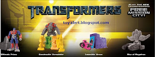 Burger King Transformers Revenge of the Fallen toys 2009 - set of 8 toys -Constructin' Devastator, Launchin' Arcee, Ultimate Prime, Rise of Megatron