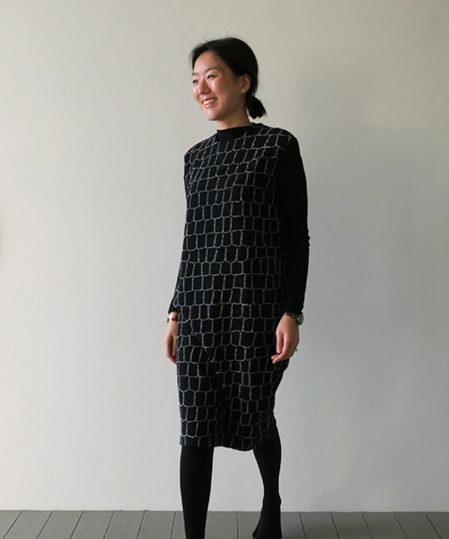  Brick Patterned Dress