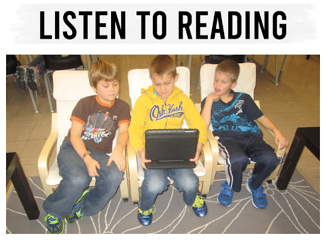 Listening Center Activities Response Pages for ANY book with student worksheets for Kindergarten, First Grade, Second Grade