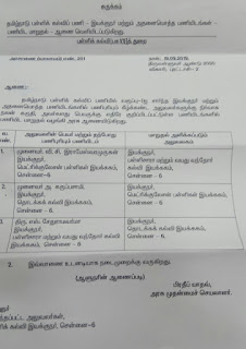 G.O 201- DATE- 19.09.2019-பள்ளிக்கல்வித் துறை இயக்குநர்கள் மாற்றம்