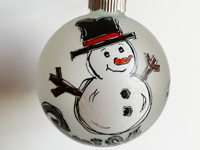 childs personalized ornament snowman