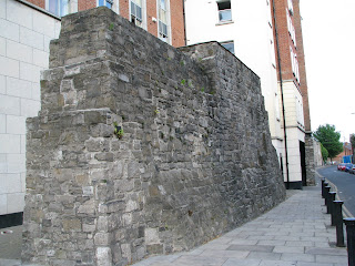 Part of the old Dublin city wall