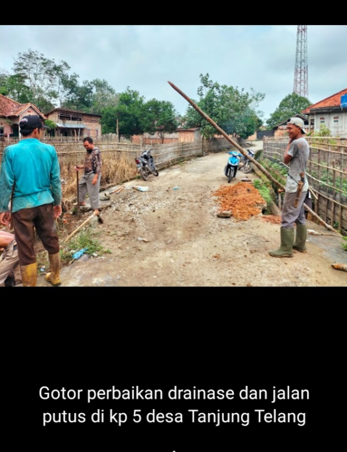 Gotong Royong Perbaikan Drainase dan Jalan yg Rusak