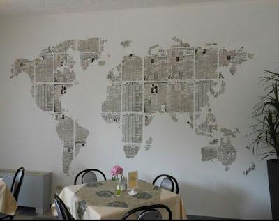newspaper wall art