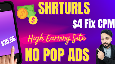 ShrtUrls High Cpm Link Shortener (Jazz Cash, Easypaisa Withdraw)
