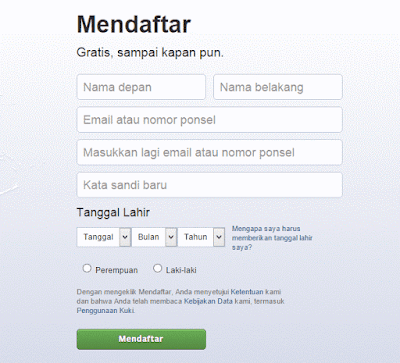 panduan singkat dan jelas membuat akun facebook baru