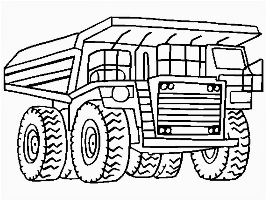 Dump Truck Coloring Pages Printable  Realistic Coloring Pages