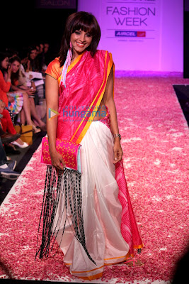 Manasi Scott walks the ramp on the Lakme Fashion Week 2013