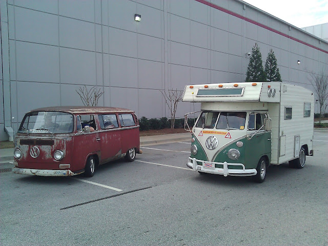 Random Snap of the Day Slammed VW Bus's Saw these guys at the local Summit