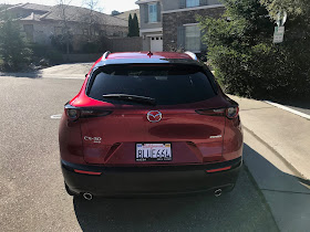 Rear view of 2020 Mazda CX-30 AWD Premium