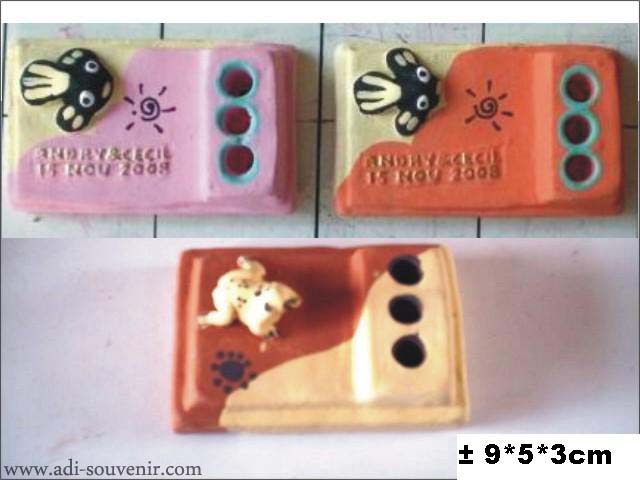  Keramik Tempat Pensil Motif Hewan Custom KTP 22 Adi 