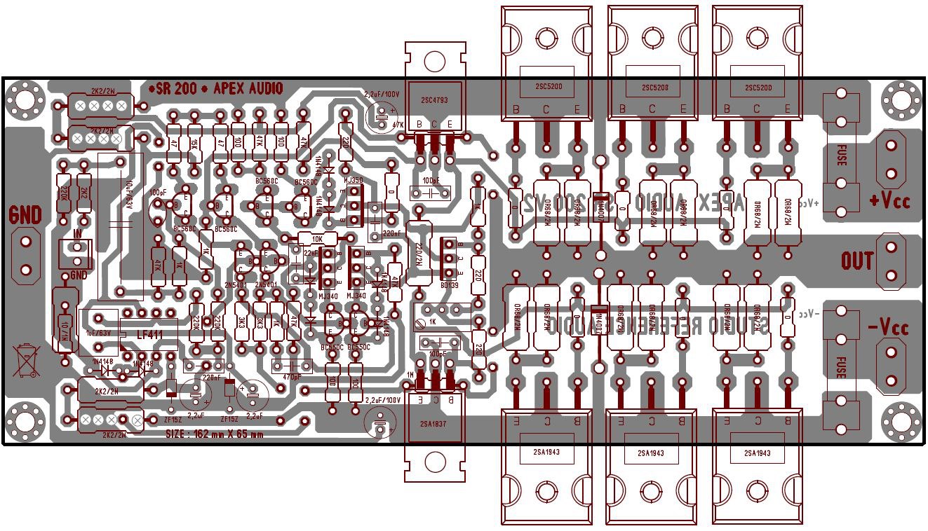 DK Tech PCB  Audio Power AMPLIFIER POWER AMPLIFIER