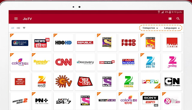 Jio TV Apk For Android TV