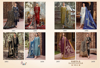 SHREE FABS MARIYA B EXCLUSIVE COLLECTION VOL 4 PAKISTANI SUITS