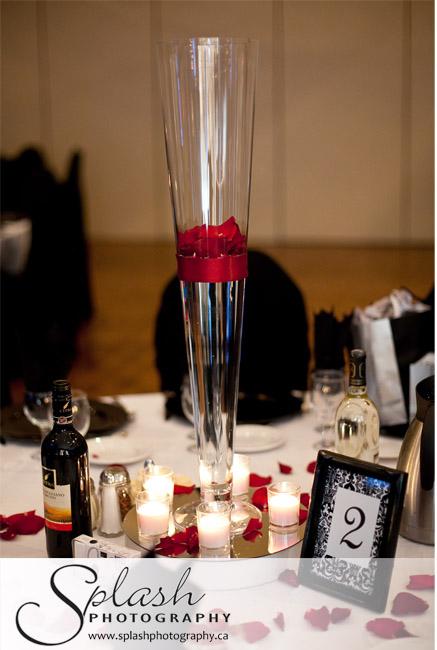 red and black wedding table decorations