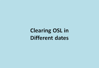 India Post Finacle Guide for Clearing OSL in different dates