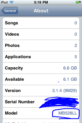 ipod touch 2g mc model. model on my iPod touch 2G