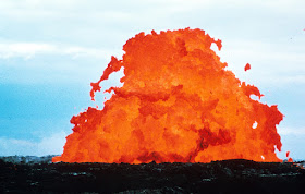 Fotografías erupción del volcán Kilauea entre 1969 y 1974