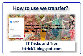 How to use we transfer