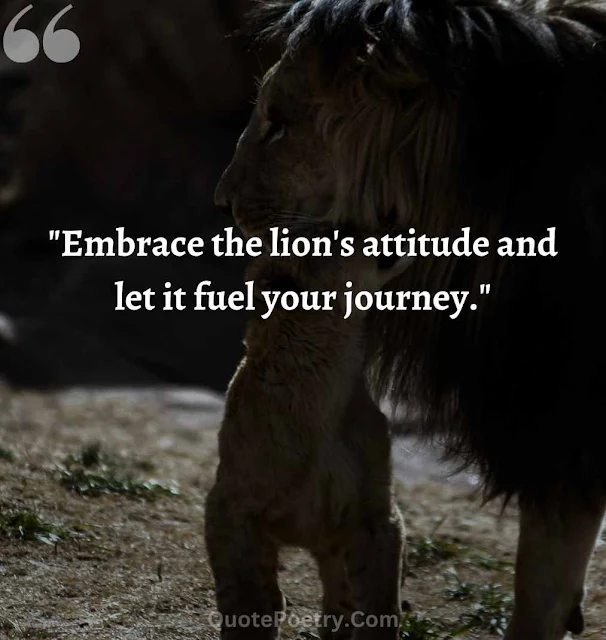 Attitude Powerful Lion Quotes