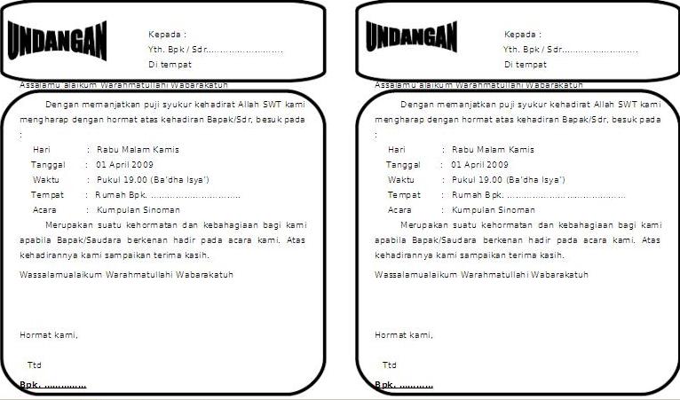 Bentuk Undangan Walimatussafar Haji Artikel Indonesia 