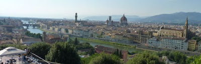 Vistas de Florencia desde la Plaza de Miguel Ángel o Piazzale Michelangelo.