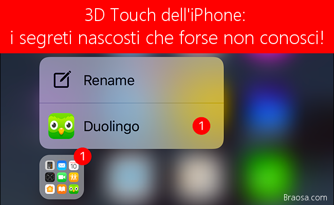 3D Touch iPhone tutti i suggerimenti e trucchi nascosti 