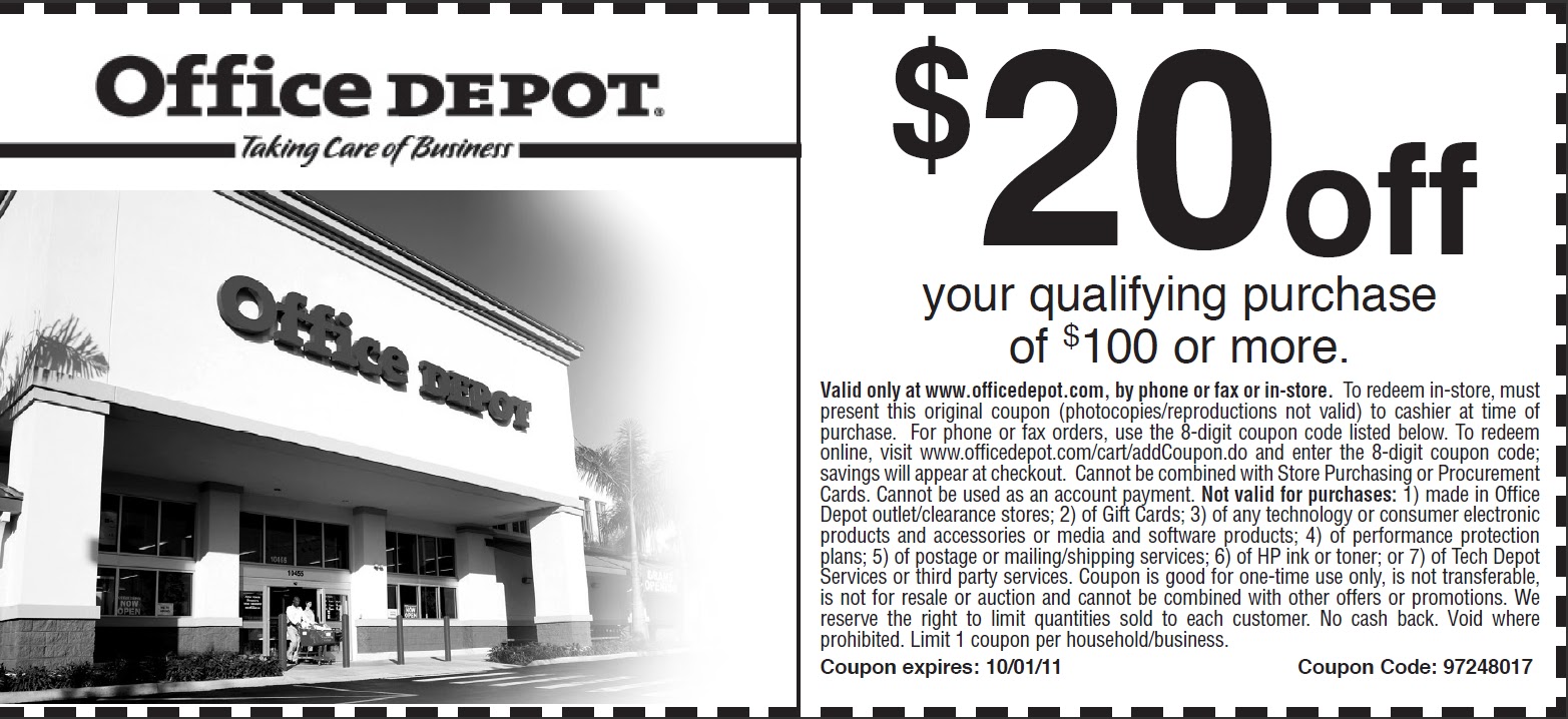 october 1 2011 office depot coupons are printable office depot coupons ...