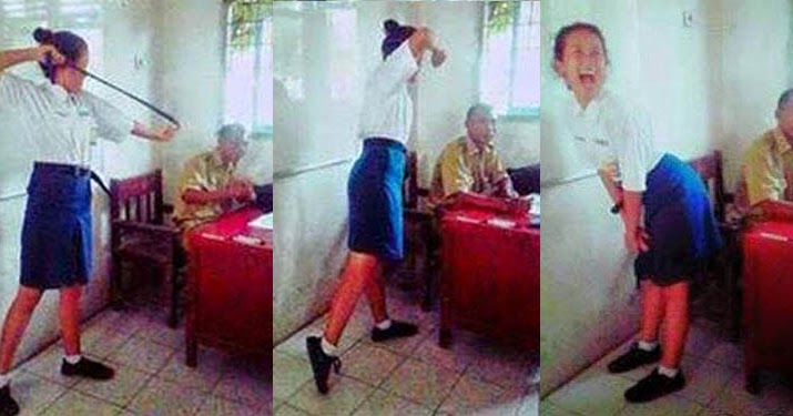 Heboh Foto Murid SMP Berani Kurang Ajar Kepada Guru 