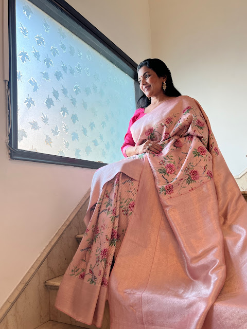 Bespoke kanjeewaram printed saree