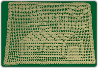 Home Sweet Home - Filet Crochet - Finished Photo