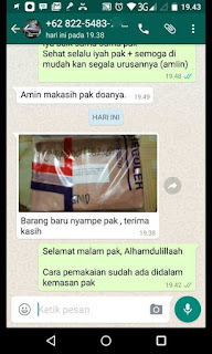 BUKTI BARANG SAMPAI (PEMESANAN SECARA ONLINE)