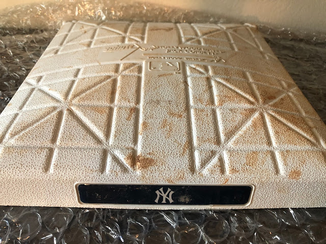 mlb game used yankee stadium base atlanta braves new york yankees