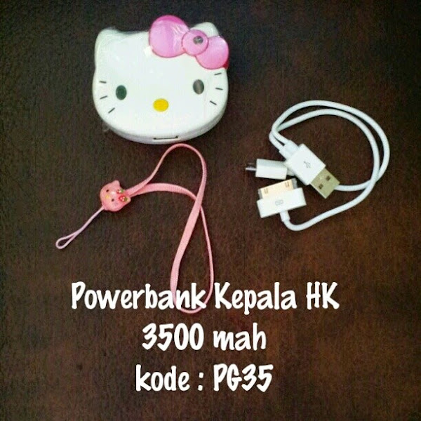 Powerbank Hello Kitty Murah  Grosir Ecer Kepala 3500 mah