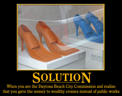 Daytona Beach City Commission solution to flood problems Motivational Poster
