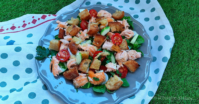 Panzanella au saumon