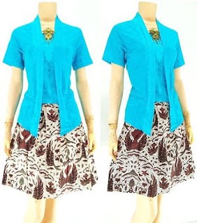 Rok-Blouse-Batik-Thalia motif batik solo biru