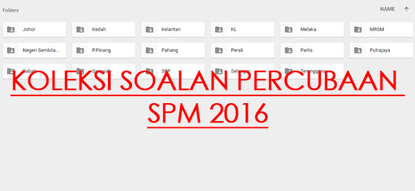 Soalan Percubaan SPM 2016 Pahang (Trial Papers)