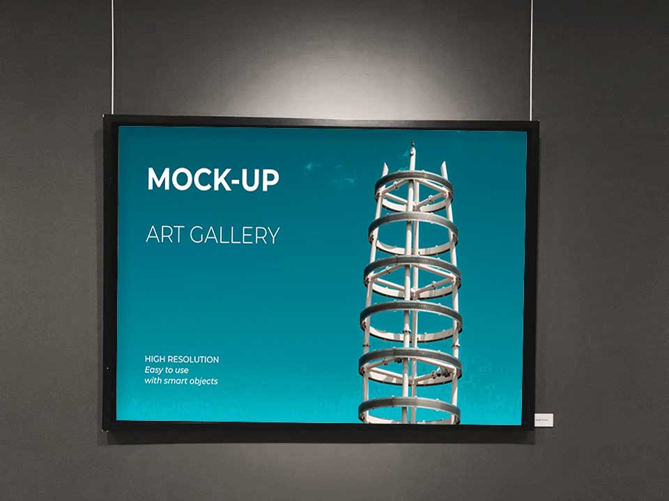 Download One Frame - Art Gallery Mockup - PSD Template. | Στάλες ...