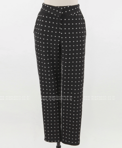 Dotted Slim Fit Pants